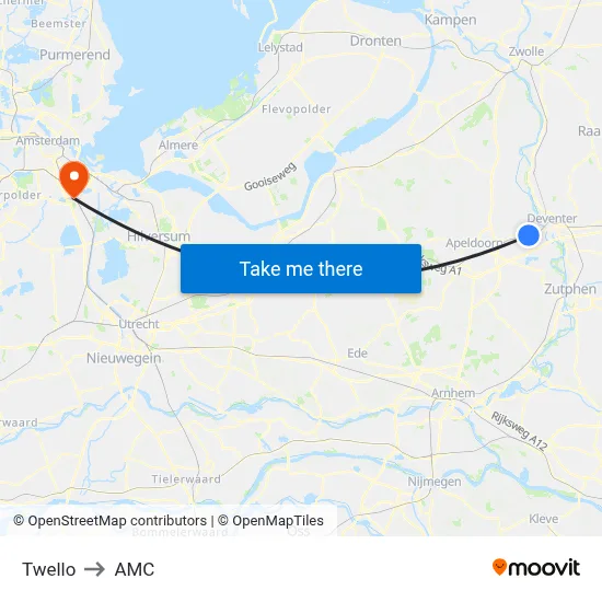 Twello to AMC map