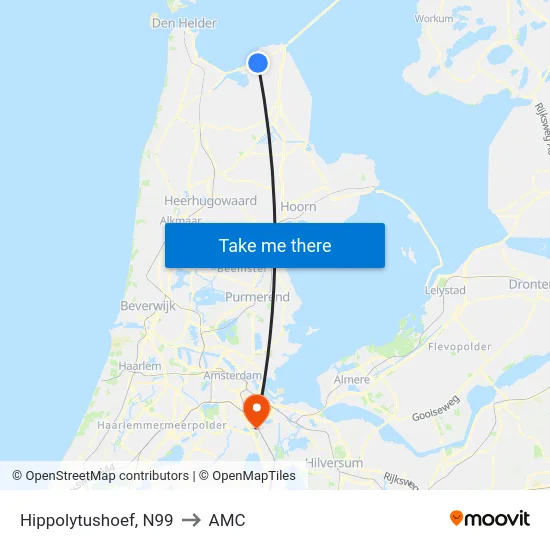 Hippolytushoef, N99 to AMC map