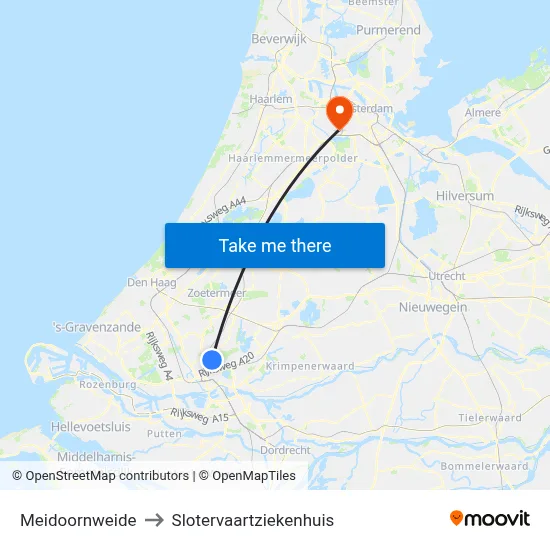 Meidoornweide to Slotervaartziekenhuis map