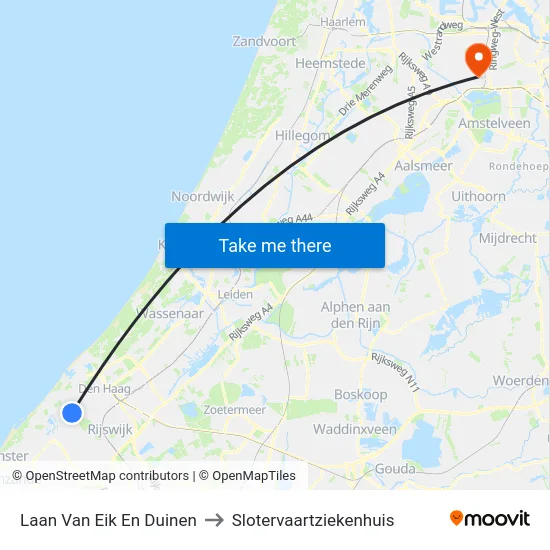 Laan Van Eik En Duinen to Slotervaartziekenhuis map