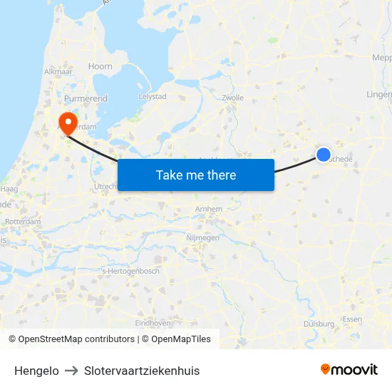 Hengelo to Slotervaartziekenhuis map