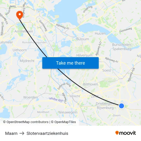 Maarn to Slotervaartziekenhuis map