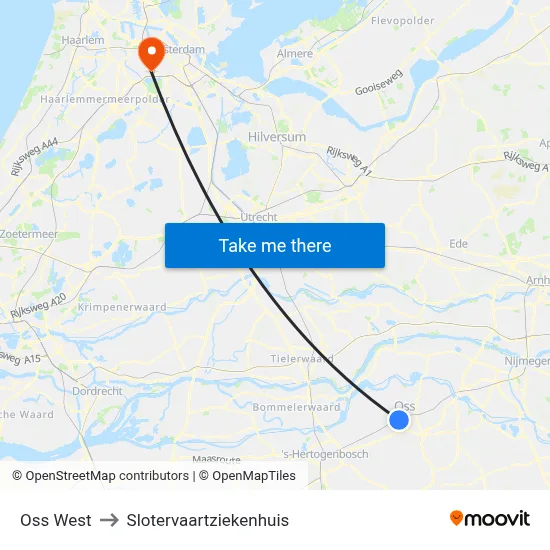 Oss West to Slotervaartziekenhuis map