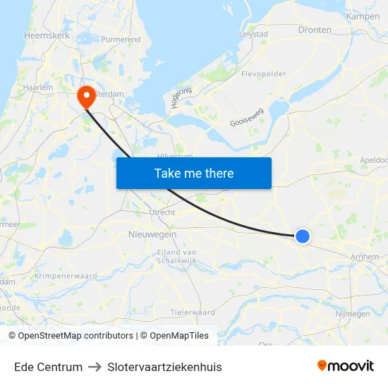 Ede Centrum to Slotervaartziekenhuis map