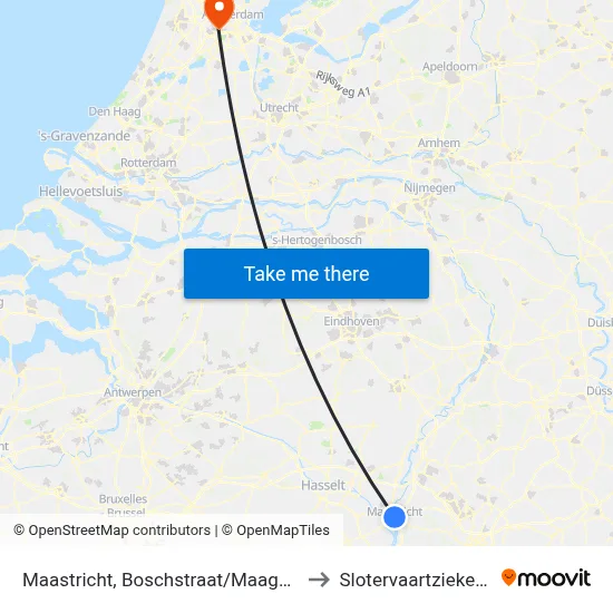 Maastricht, Boschstraat/Maagdendries to Slotervaartziekenhuis map