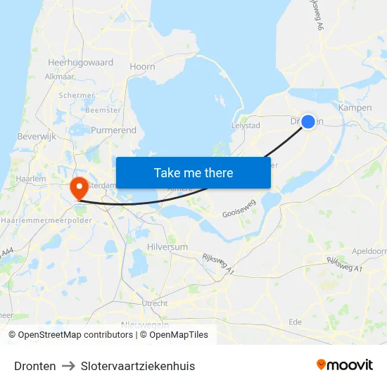 Dronten to Slotervaartziekenhuis map
