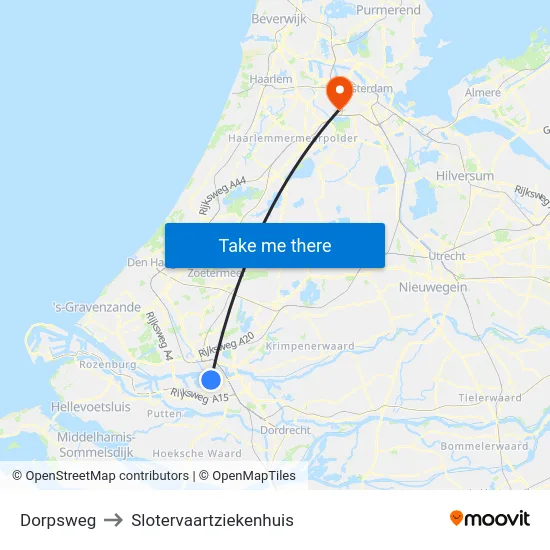 Dorpsweg to Slotervaartziekenhuis map