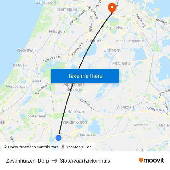 Zevenhuizen, Dorp to Slotervaartziekenhuis map