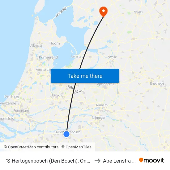 'S-Hertogenbosch (Den Bosch), Onderwijsboulevard to Abe Lenstra Stadion map