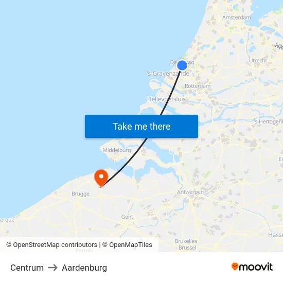 Centrum to Aardenburg map