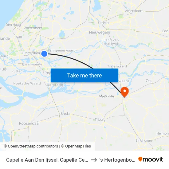 Capelle Aan Den Ijssel, Capelle Centrum to 's-Hertogenbosch map