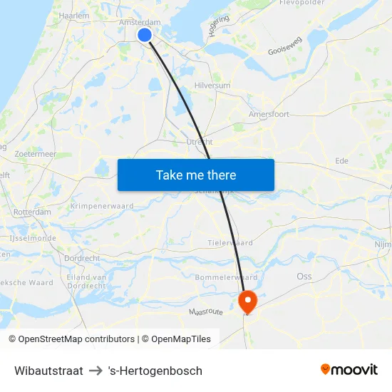 Wibautstraat to 's-Hertogenbosch map