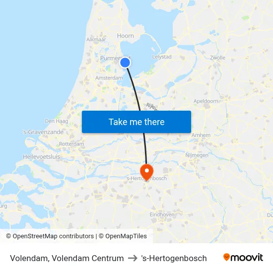 Volendam, Volendam Centrum to 's-Hertogenbosch map