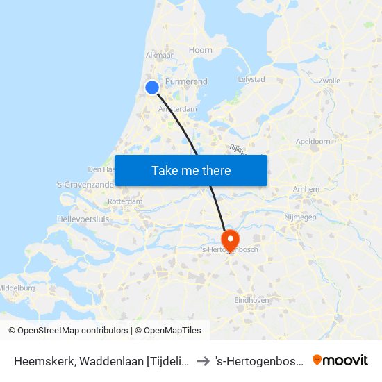 Heemskerk, Waddenlaan [Tijdelijk] to 's-Hertogenbosch map