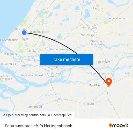 Saturnusstraat to 's-Hertogenbosch map