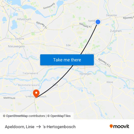 Apeldoorn, Linie to 's-Hertogenbosch map