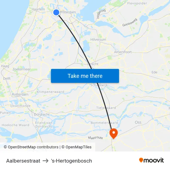 Aalbersestraat to 's-Hertogenbosch map