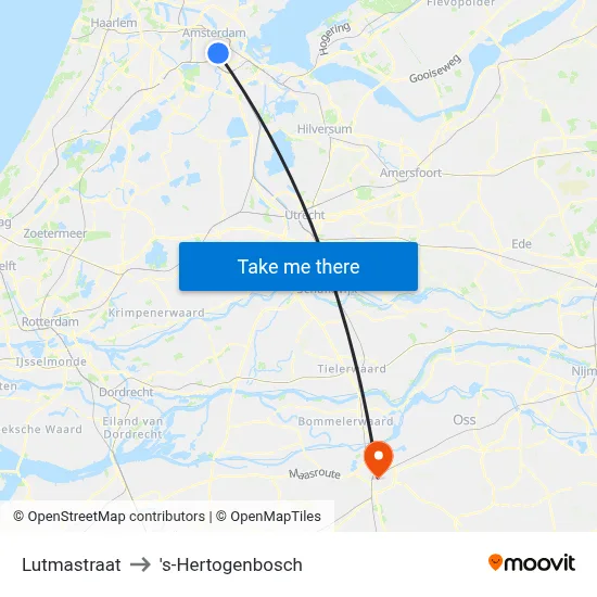 Lutmastraat to 's-Hertogenbosch map