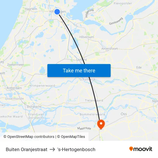 Buiten Oranjestraat to 's-Hertogenbosch map