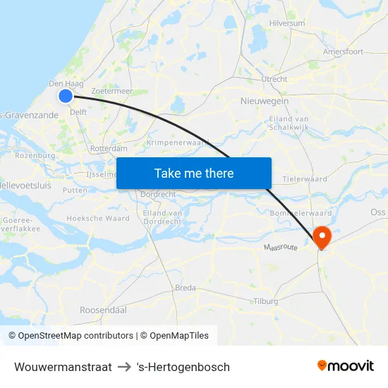 Wouwermanstraat to 's-Hertogenbosch map