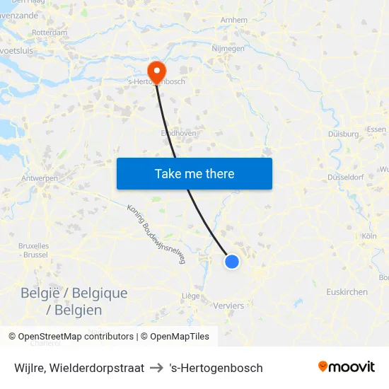 Wijlre, Wielderdorpstraat to 's-Hertogenbosch map