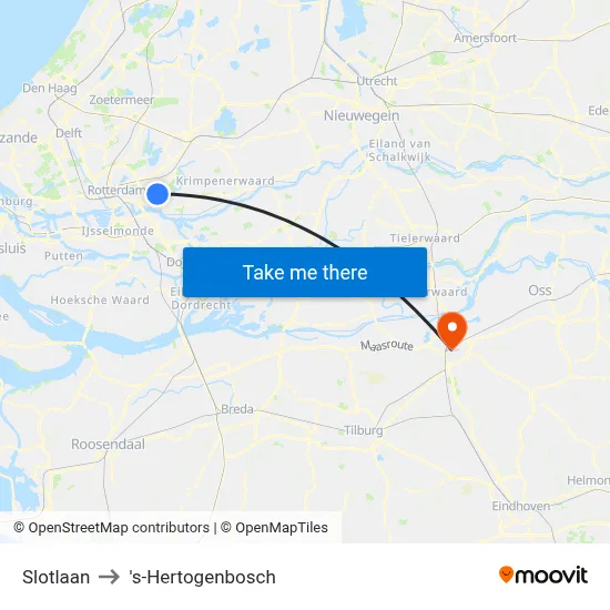 Slotlaan to 's-Hertogenbosch map
