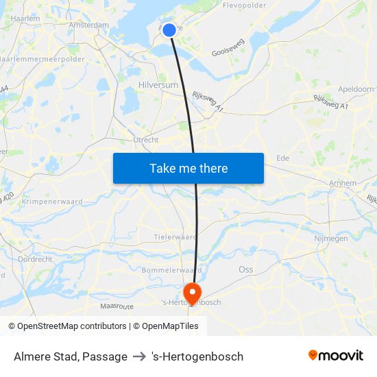 Almere Stad, Passage to 's-Hertogenbosch map