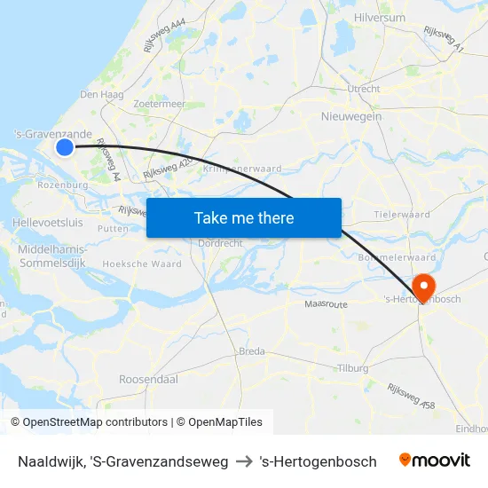 Naaldwijk, 'S-Gravenzandseweg to 's-Hertogenbosch map