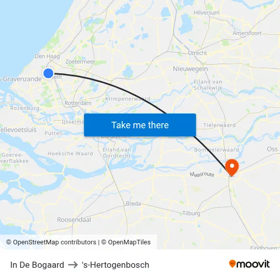 In De Bogaard to 's-Hertogenbosch map