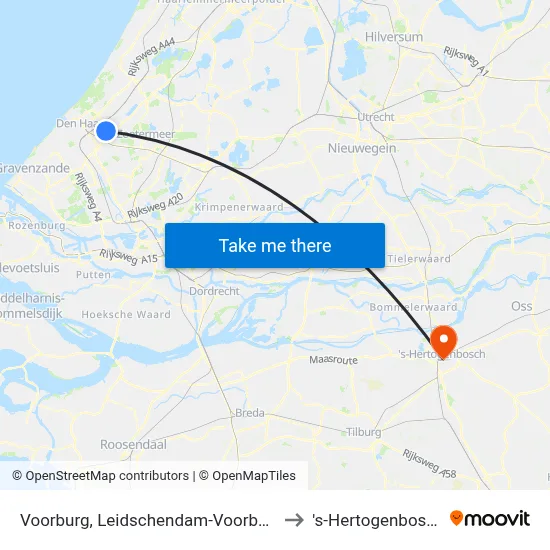 Voorburg, Leidschendam-Voorburg to 's-Hertogenbosch map