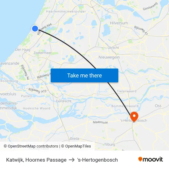Katwijk, Hoornes Passage to 's-Hertogenbosch map