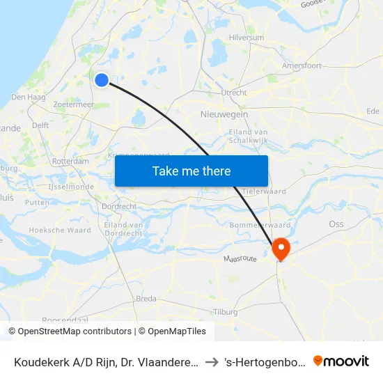 Koudekerk A/D Rijn, Dr. Vlaanderenlaan to 's-Hertogenbosch map
