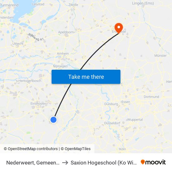Nederweert, Gemeentehuis to Saxion Hogeschool (Ko Wierenga) map