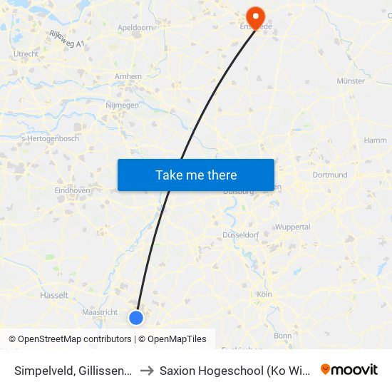 Simpelveld, Gillissenstraat to Saxion Hogeschool (Ko Wierenga) map