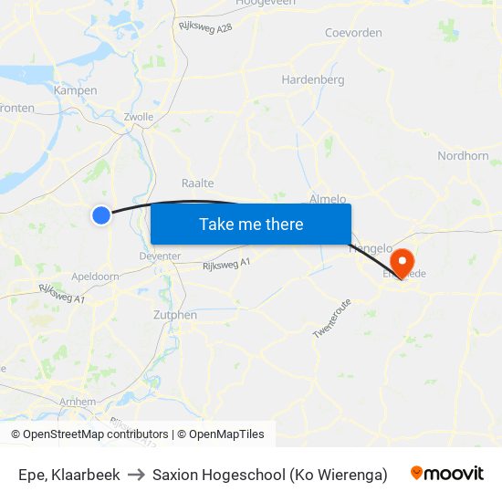 Epe, Klaarbeek to Saxion Hogeschool (Ko Wierenga) map