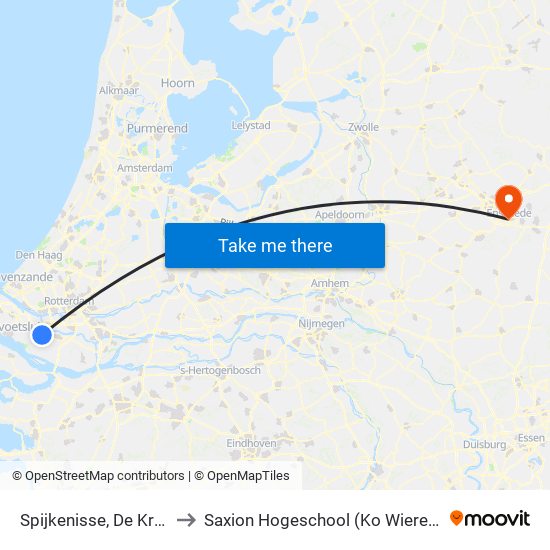 Spijkenisse, De Kreek to Saxion Hogeschool (Ko Wierenga) map