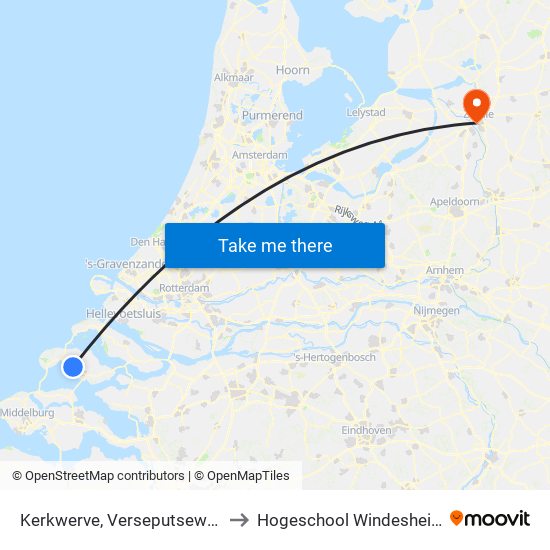 Kerkwerve, Verseputseweg to Hogeschool Windesheim map