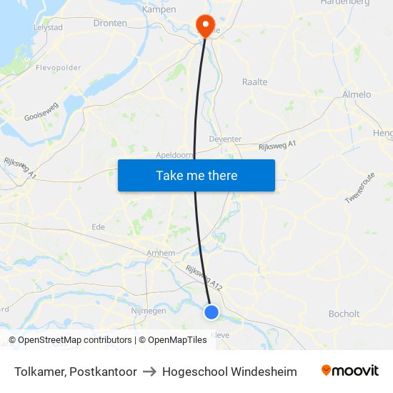 Tolkamer, Postkantoor to Hogeschool Windesheim map