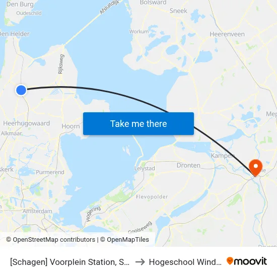 [Schagen] Voorplein Station, Stationsweg to Hogeschool Windesheim map