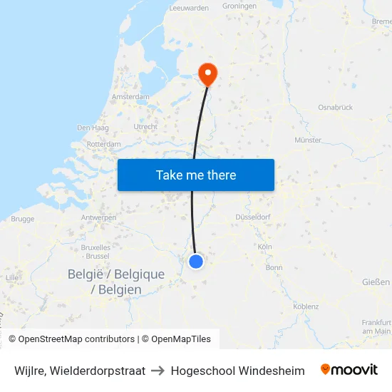 Wijlre, Wielderdorpstraat to Hogeschool Windesheim map