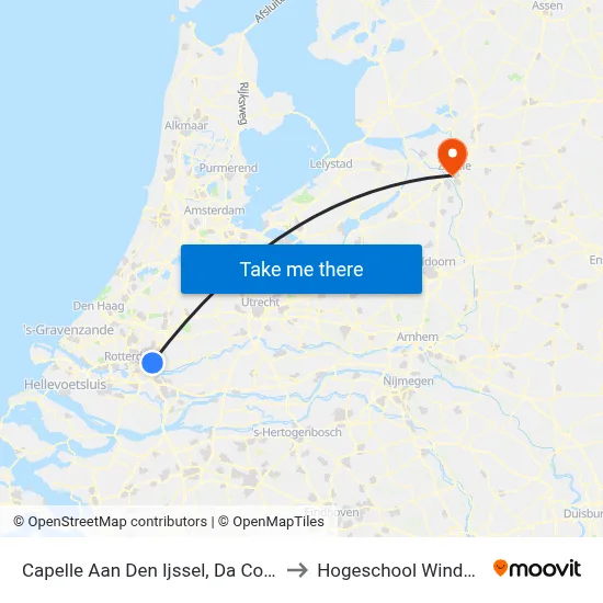 Capelle Aan Den Ijssel, Da Costasingel to Hogeschool Windesheim map