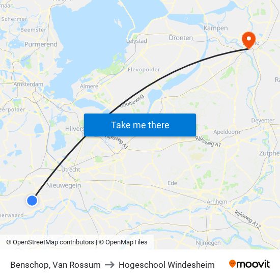 Benschop, Van Rossum to Hogeschool Windesheim map