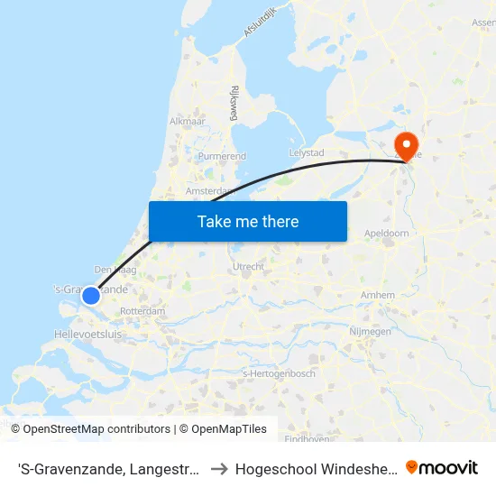 'S-Gravenzande, Langestraat to Hogeschool Windesheim map