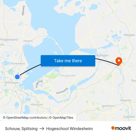 Schouw, Splitsing to Hogeschool Windesheim map