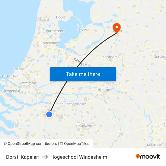 Dorst, Kapelerf to Hogeschool Windesheim map