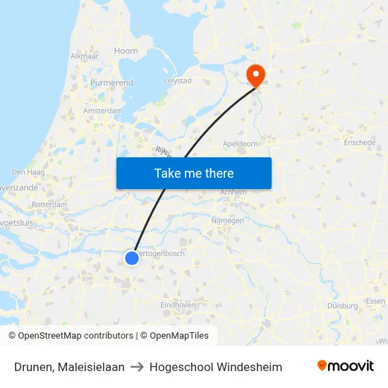 Drunen, Maleisielaan to Hogeschool Windesheim map