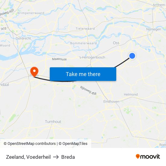 Zeeland, Voederheil to Breda map