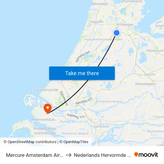 Mercure Amsterdam Airport to Nederlands Hervormde Kerk map