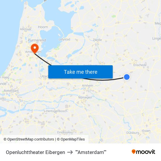 Openluchttheater Eibergen to ""Amsterdam"" map