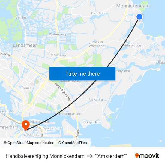 Handbalvereniging Monnickendam to ""Amsterdam"" map